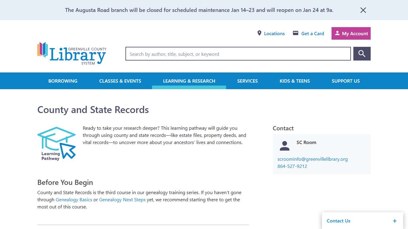 County and State Records | Greenville (SC) County Library System