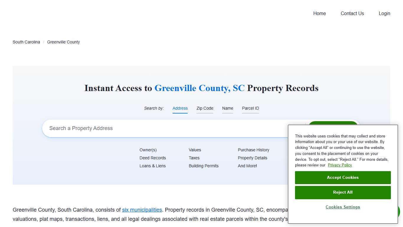 Greenville County Property Records | Owners, Deeds, Permits